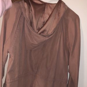 Pink coat with a hoodie